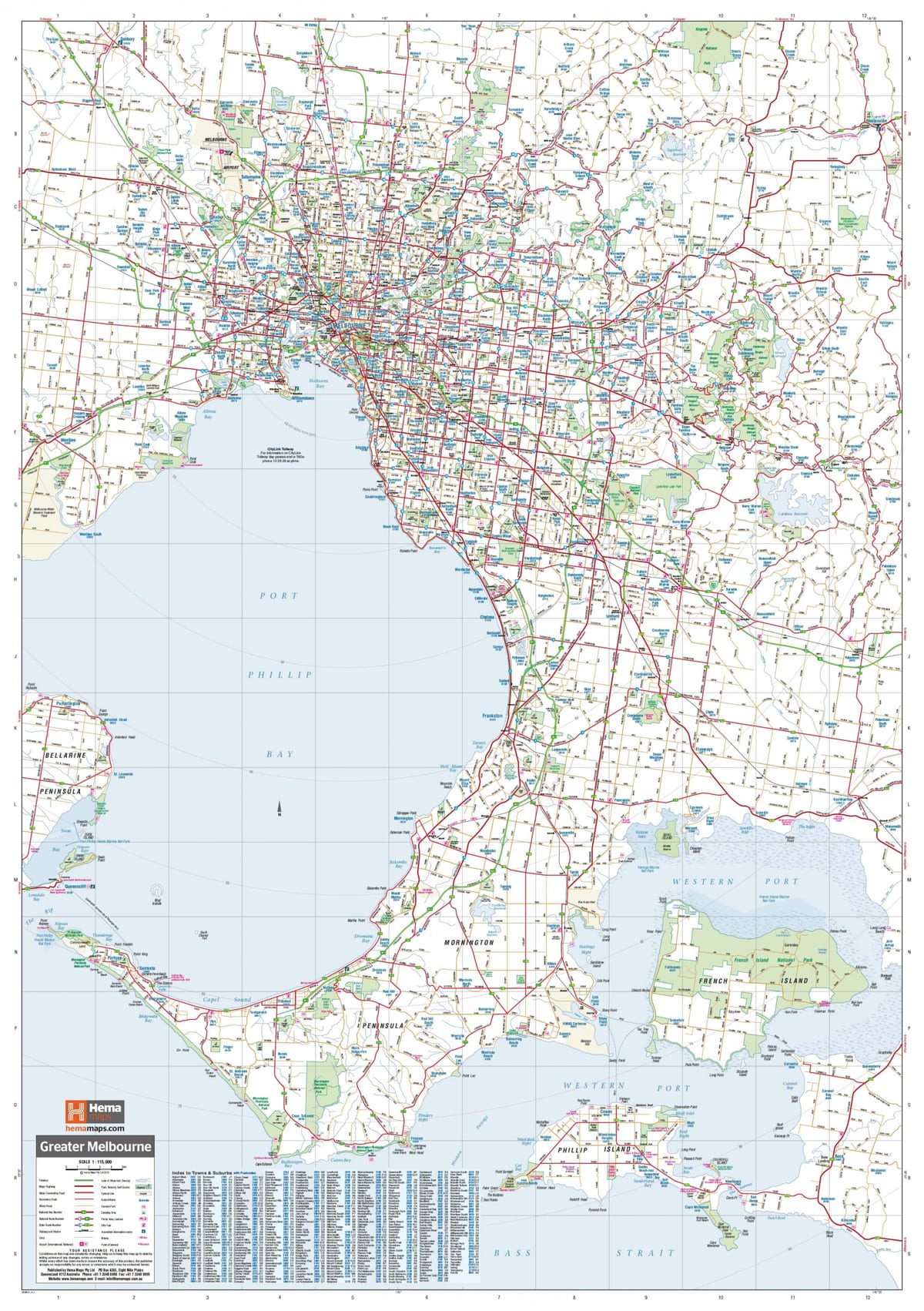 墨尔本街道地图